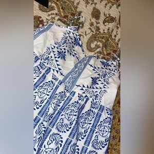 Cupshe Blue and White Maxi Dress